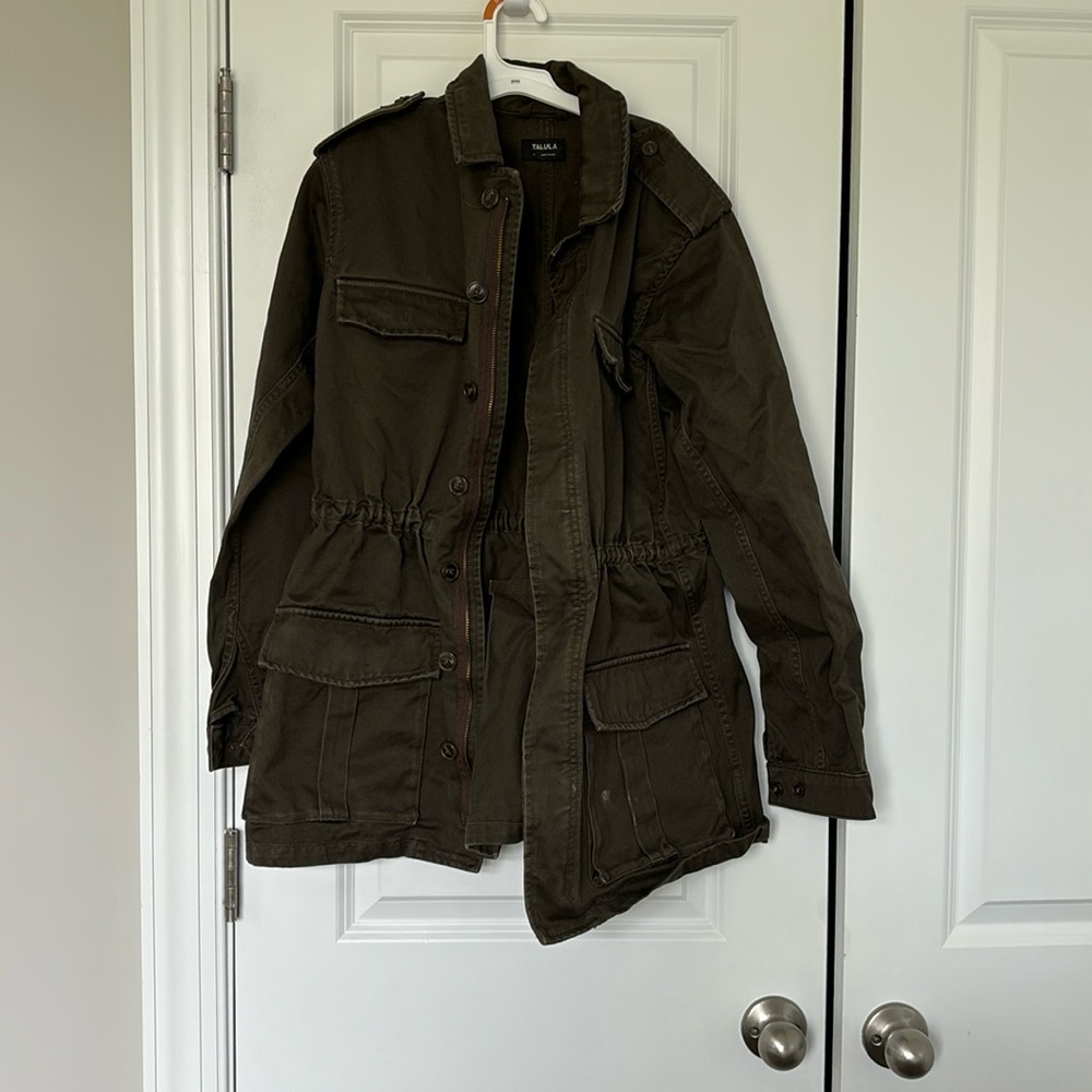 Talula olive jacket.   Some wear but still in good condition